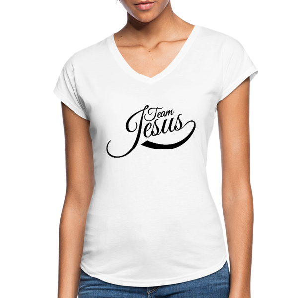 Women's Tri-Blend V-Neck T-Shirt - white