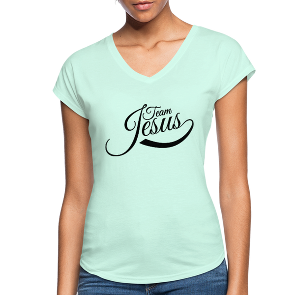 Women's Tri-Blend V-Neck T-Shirt - mint