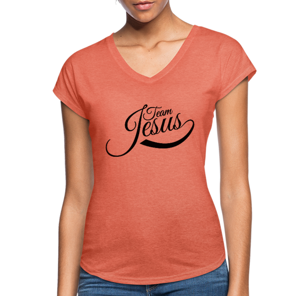 Women's Tri-Blend V-Neck T-Shirt - heather bronze