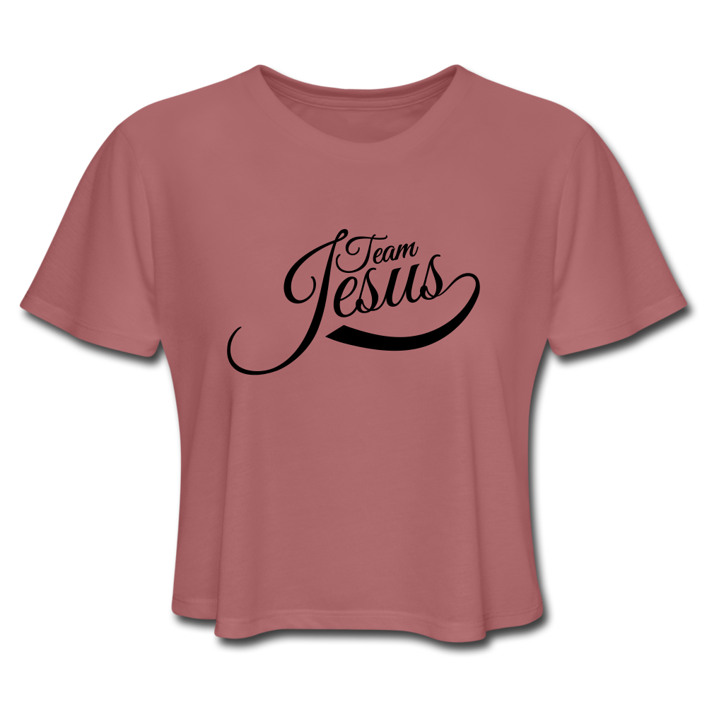 Women's Cropped T-Shirt - mauve