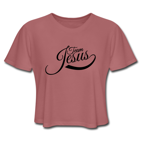 Women's Cropped T-Shirt - mauve