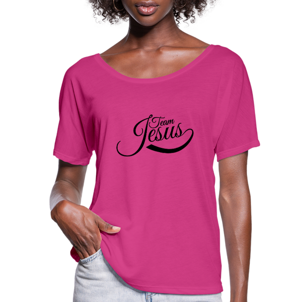 Women’s Flowy T-Shirt - dark pink