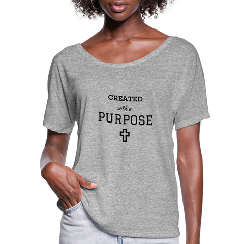 Created With A Purpose Flowy T-Shirt - heather gray