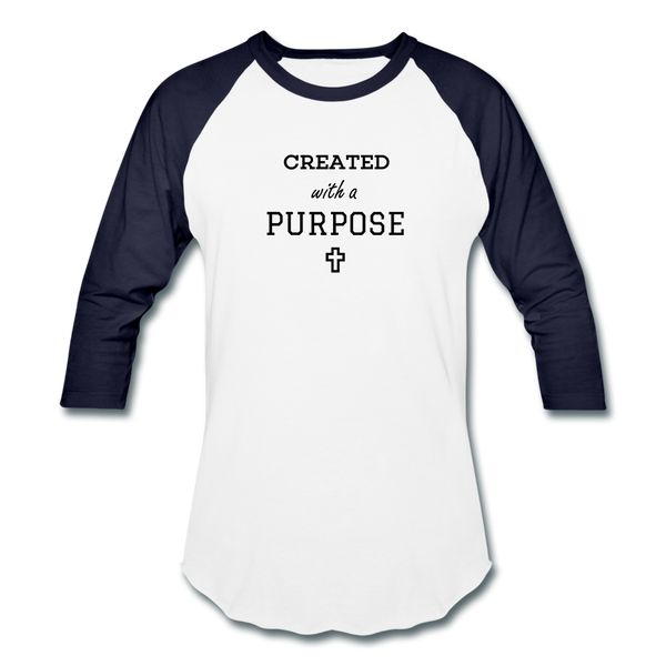 Created With A Purpose Sportwear T-Shirt - white/navy