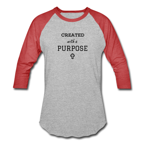 Created With A Purpose Sportwear T-Shirt - heather gray/red