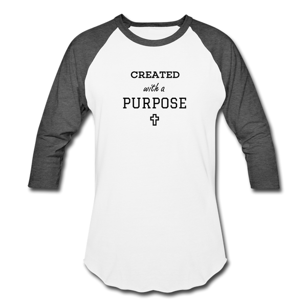 Created With A Purpose Sportwear T-Shirt - white/charcoal