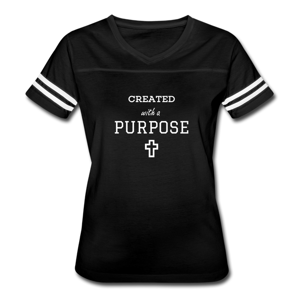 Created With A Purpose Vintage Sport T-Shirt - black/white