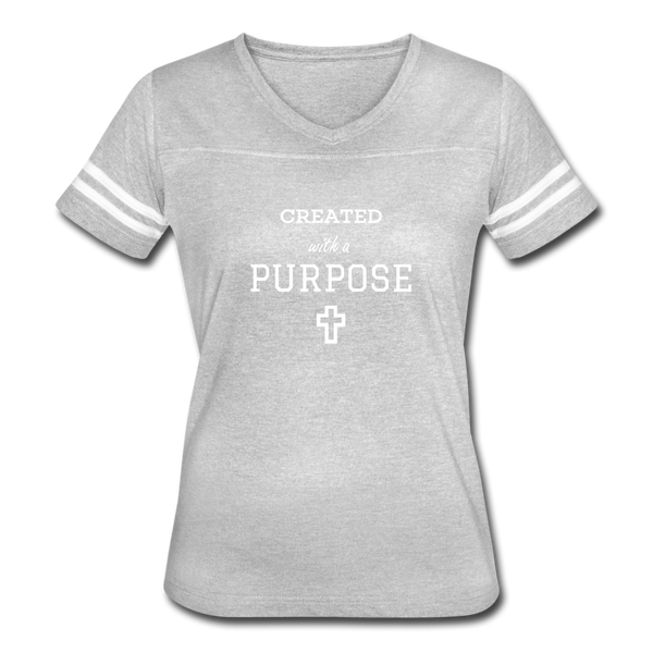 Created With A Purpose Vintage Sport T-Shirt - heather gray/white