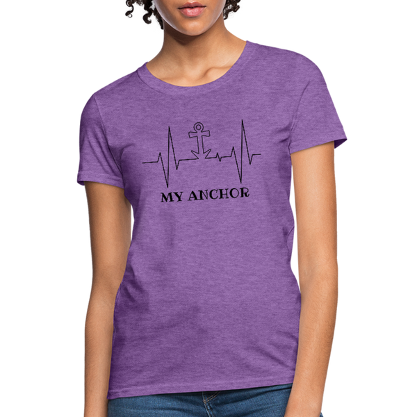 My Anchor Workwear T-Shirt - purple heather