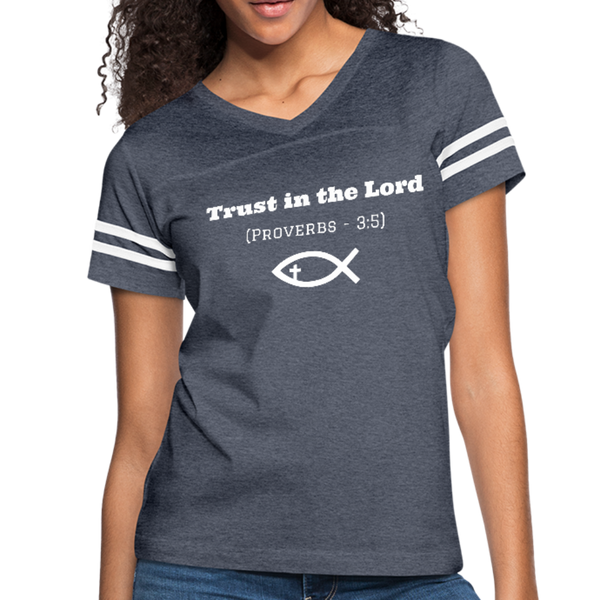 Trust In The Lord Vintage Sport T-Shirt - vintage navy/white