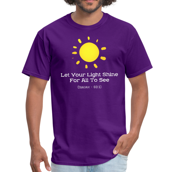 Let Your Light Shine Workwear T-Shirt - purple