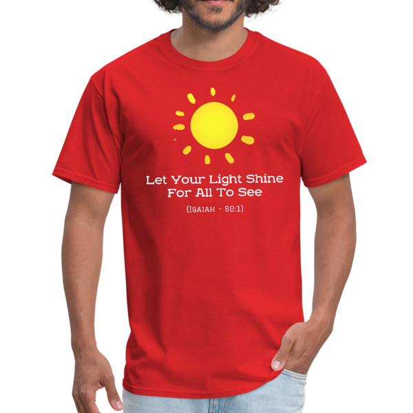 Let Your Light Shine Workwear T-Shirt - red