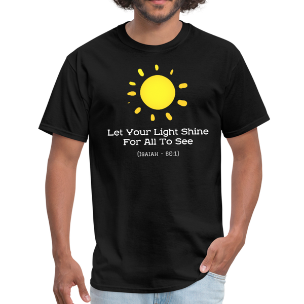 Let Your Light Shine Workwear T-Shirt - black