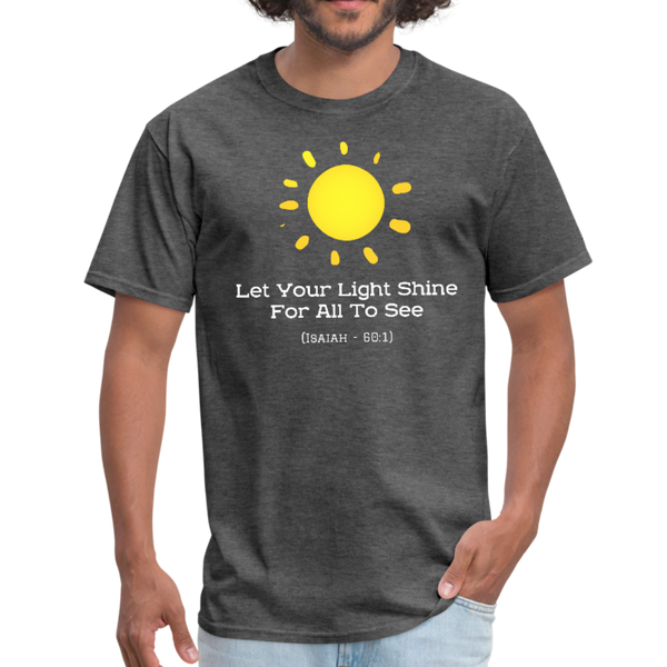 Let Your Light Shine Workwear T-Shirt - heather black