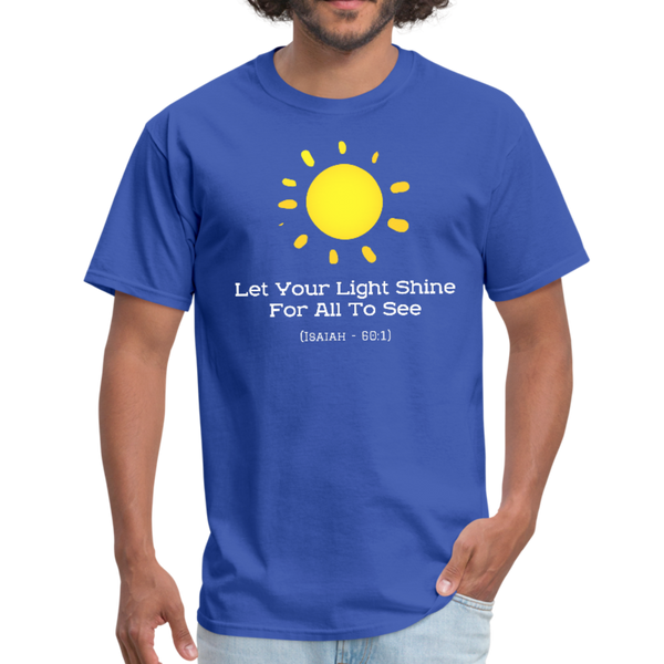 Let Your Light Shine Workwear T-Shirt - royal blue