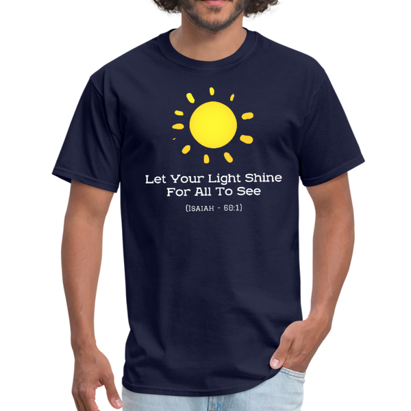 Let Your Light Shine Workwear T-Shirt - navy