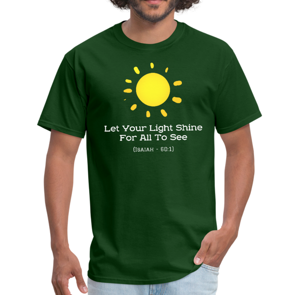 Let Your Light Shine Workwear T-Shirt - forest green