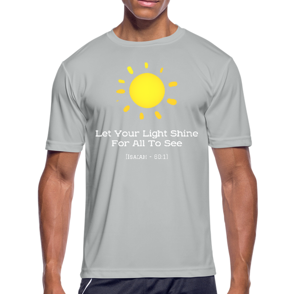 Let Your Light Shine Moisture Wicking T-Shirt - silver