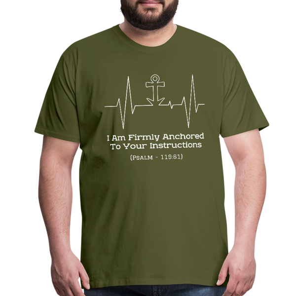 I Am Firmly Anchored Premium T-Shirt - olive green