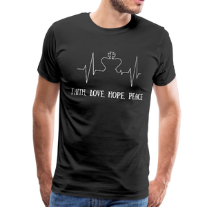 Faith, Love, Hope, Peace Premium T-Shirt - black