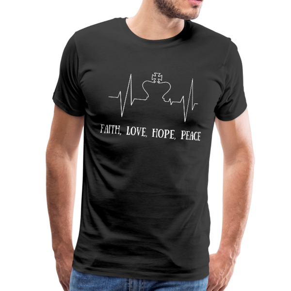 Faith, Love, Hope, Peace Premium T-Shirt - black