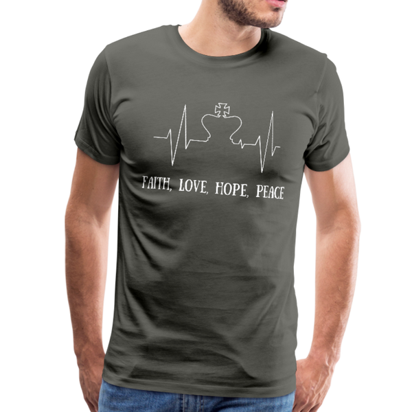 Faith, Love, Hope, Peace Premium T-Shirt - asphalt gray