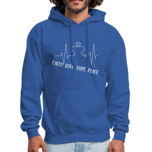 Faith, Love, Hope, Peace Hoodie - royal blue