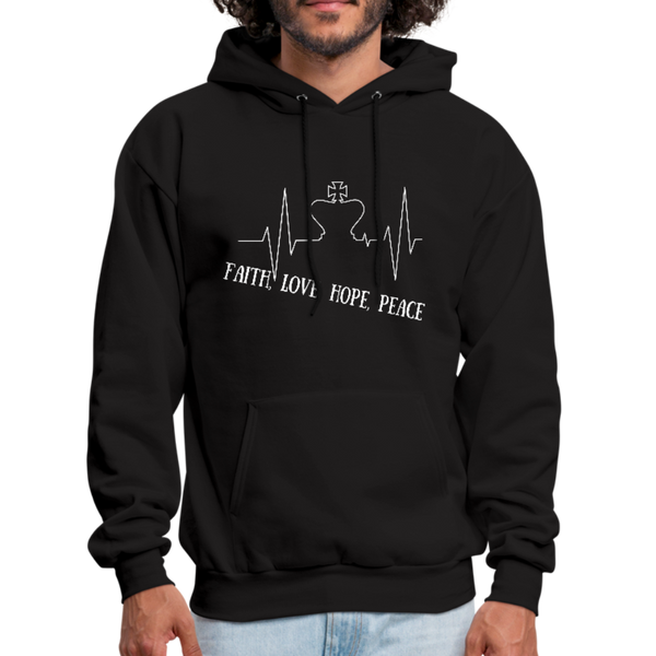 Faith, Love, Hope, Peace Hoodie - black