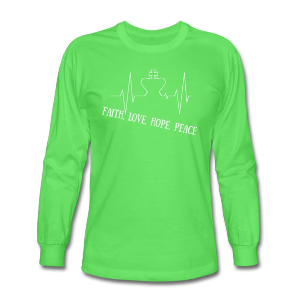 Faith, Love, Hope, Peace Long Sleeve T-Shirt - kiwi