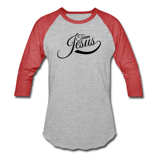 Team Jesus Sports T-Shirt - heather gray/red