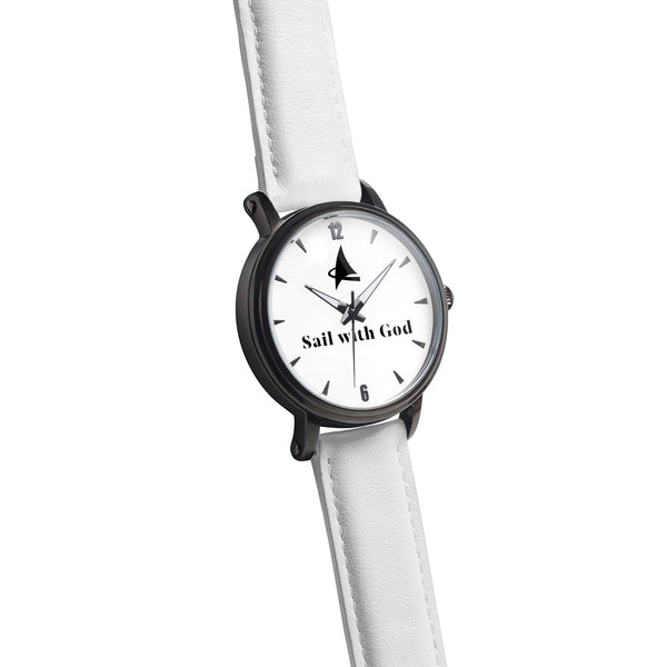 1 John --- Sail with God (White, Arabic/Stick Dial)